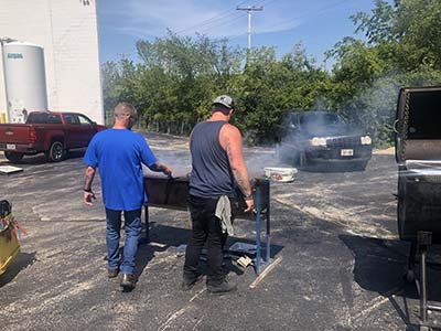 Nick and Zach Grilling